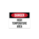 OSHA High Temperature Area Decal (Non Reflective)