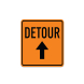 Detour Arrow Aluminum Sign (Non Reflective)