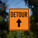 Detour Arrow Aluminum Sign (Non Reflective)