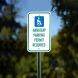 Handicap Parking Permit Required Aluminum Sign (Non Reflective)