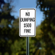 No Dumping $500 Fine Aluminum Sign (Non Reflective)