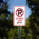 No Parking Between Signs Aluminum Sign (Non Reflective)