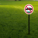 ISO No Parking On The Grass Aluminum Sign (Non Reflective)