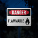 Danger Flammable Aluminum Sign (Diamond Reflective)