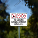 No Smoking Eating Or Drinking Aluminum Sign (Non Reflective)