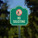 No Soliciting With Symbol Aluminum Sign (Non Reflective)