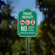 No Trespassing Soliciting Turn Around Aluminum Sign (Non Reflective)