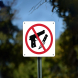 No Weapons Symbol Aluminum Sign (Non Reflective)