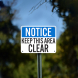OSHA Keep This Area Clear Aluminum Sign (Non Reflective)