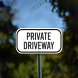 Private Driveway Caution Aluminum Sign (Non Reflective)