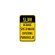 Slow Reduce Speed When Entering Parking Lot Aluminum Sign (Non Reflective)
