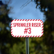 Sprinkler Riser 3 Aluminum Sign (Non Reflective)