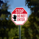 Do Not Enter With Hand Symbol Aluminum Sign (Non Reflective)