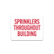 Sprinklers Throughout Building Aluminum Sign (Non Reflective)