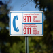 Bilingual Spanish Emergency Phone Number Aluminum Sign (Non Reflective)