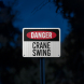 Danger Crane Swing Aluminum Sign (EGR Reflective)