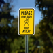 Please Drive Slow Dogs At Play Aluminum Sign (Non Reflective)