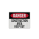 Construction Area Keep Out Decal (EGR Reflective)