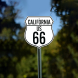 California Route Marker Shield US 66 Aluminum Sign (Non Reflective)