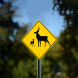 Deer With Fawn Crossing Aluminum Sign (Non Reflective)