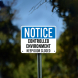 OSHA Controlled Environment Keep Door Closed Aluminum Sign (Non Reflective)