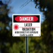 OSHA Laser Radiation Avoid Direct Eye Exposure Aluminum Sign (Non Reflective)