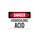 OSHA Hydrochloric Acid Aluminum Sign (Non Reflective)