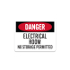 Danger Electrical Room No Storage Permitted Aluminum Sign (Non Reflective)