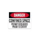 OSHA Confined Space Permit Required Prior To Entry Aluminum Sign (Non Reflective)