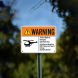 Helipad ANSI Warning Risk Of Injury & Property Damage Aluminum Sign (Non Reflective)