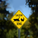 Cat with Kittens Xing Aluminum Sign (Non Reflective)