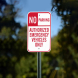 Authorized Emergency Vehicles Only Aluminum Sign (Non Reflective)