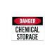 OSHA Chemical Storage Aluminum Sign (Non Reflective)