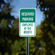 Reserved Parking Employee Of The Month Aluminum Sign (Non Reflective)