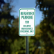 Parking Reserved For Building Maintenance Personnel Only Aluminum Sign (Non Reflective)