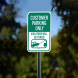 Customer Parking Only Violators Will Be Towed Aluminum Sign (Non Reflective)