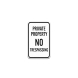 Washington Private Property No Trespassing Aluminum Sign (Non Reflective)