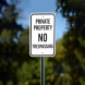 Washington Private Property No Trespassing Aluminum Sign (Non Reflective)