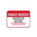 North Carolina Private Property No Trespassing Horizontal Aluminum Sign (Non Reflective)