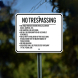No Unauthorized Motor Vehicles Aluminum Sign (Non Reflective)