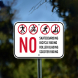 No Bicycle Riding Roller Blading Scooter Riding Aluminum Sign (Non Reflective)