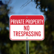 Nevada Private Property No Trespassing Aluminum Sign (Non Reflective)