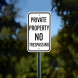 Minnesota Private Property No Trespassing Aluminum Sign (Non Reflective)