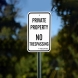 Illinois Private Property No Trespassing Aluminum Sign (Non Reflective)