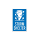 Storm Shelter Aluminum Sign (Non Reflective)