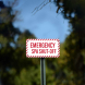 Emergency Spa Shut Off Aluminum Sign (Non Reflective)
