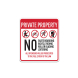 No Skateboarding Bicycle Riding Rollerblading Aluminum Sign (Non Reflective)
