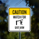 Watch for Gate Arm Aluminum Sign (Non Reflective)