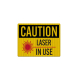 Laser In Use Decal (EGR Reflective)