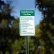 Social Distancing Park Rules Aluminum Sign (Non Reflective)